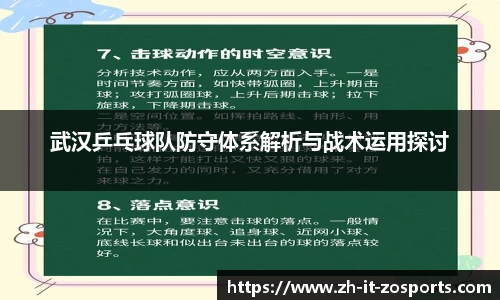 武汉乒乓球队防守体系解析与战术运用探讨